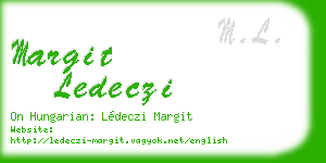 margit ledeczi business card
