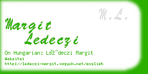 margit ledeczi business card